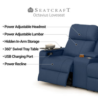 Seatcraft Octavius Big & Tall Home Theater Loveseat