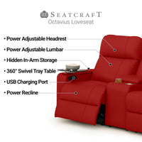 Seatcraft Octavius Big & Tall Home Theater Loveseat