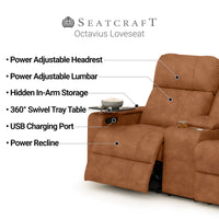 Seatcraft Octavius Big & Tall Home Theater Loveseat