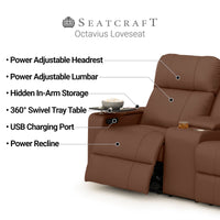 Seatcraft Octavius Big & Tall Home Theater Loveseat