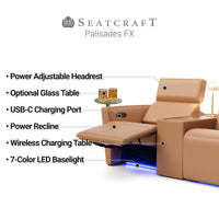 Palisade FX Flip-Up Headrest Home Theater Seating