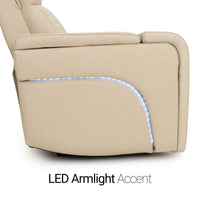 Seatcraft Vibrato SoundShaker Immersive Audio w/ Bluetooth Sync, Top Grain Leather Home Theater Sofa