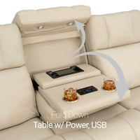 Seatcraft Vibrato SoundShaker Immersive Audio w/ Bluetooth Sync, Top Grain Leather Home Theater Sofa