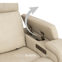 Seatcraft Vibrato SoundShaker Immersive Audio w/ Bluetooth Sync, Top Grain Leather Home Theater Sofa
