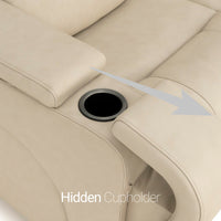 Seatcraft Vibrato SoundShaker Immersive Audio w/ Bluetooth Sync, Top Grain Leather Home Theater Sofa