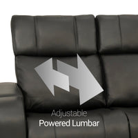 Seatcraft Vibrato SoundShaker Immersive Audio w/ Bluetooth Sync, Top Grain Leather Home Theater Sofa
