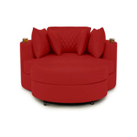 Swivel Cuddle Seat Italian Leather Media Room Furniture