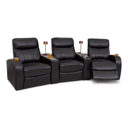 Rialto Italian Leather Wedge Console Table Home Theater Seating