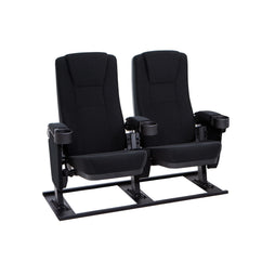 Seatcraft Zenith Free-Standing Base Movie Seats, Fabric, Black