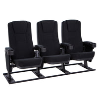 Seatcraft Zenith Free-Standing Base Movie Seats, Fabric, Black