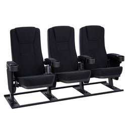 Seatcraft Zenith Free-Standing Base Movie Seats, Fabric, Black