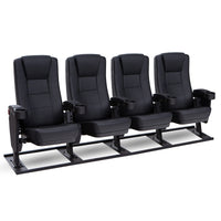 Seatcraft Montago Free-Standing Base Movie Seats, Vinyl, Black