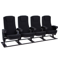 Seatcraft Zenith Free-Standing Base Movie Seats, Fabric, Black