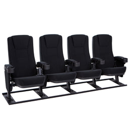 Seatcraft Zenith Free-Standing Base Movie Seats, Fabric, Black