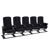 Seatcraft Zenith Free-Standing Base Movie Seats, Fabric, Black
