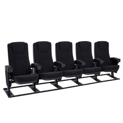 Seatcraft Zenith Free-Standing Base Movie Seats, Fabric, Black
