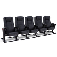 Seatcraft Montago Free-Standing Base Movie Seats, Vinyl, Black