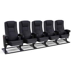 Seatcraft Montago Free-Standing Base Movie Seats, Vinyl, Black