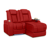 Diamante Chaise CoolZeroᵀᴹ Italian Leather Home Theater Seating