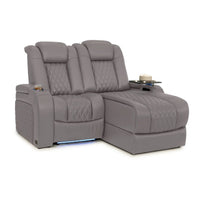 Diamante Chaise CoolZeroᵀᴹ Italian Leather Home Theater Seating
