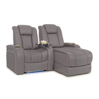 Diamante Chaise CoolZeroᵀᴹ Italian Leather Home Theater Seating