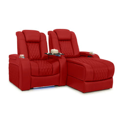 Diamante Chaise CoolZeroᵀᴹ Italian Leather Home Theater Seating