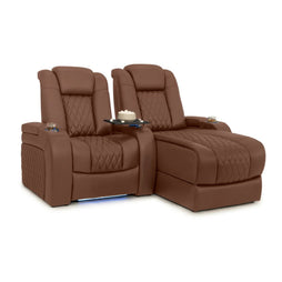 Diamante Chaise CoolZeroᵀᴹ Italian Leather Home Theater Seating