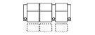 Row of 3 Left Loveseat 94.5"