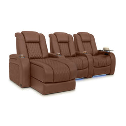 Diamante Chaise CoolZeroᵀᴹ Italian Leather Home Theater Seating