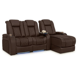 Diamante Chaise CoolZeroᵀᴹ Italian Leather Home Theater Seating