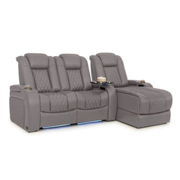 Diamante Chaise CoolZeroᵀᴹ Italian Leather Home Theater Seating