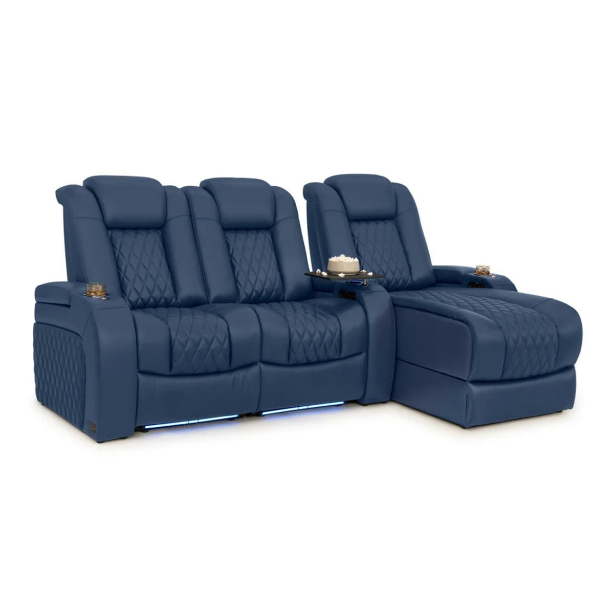 Diamante Chaise CoolZeroᵀᴹ Italian Leather Home Theater Seating