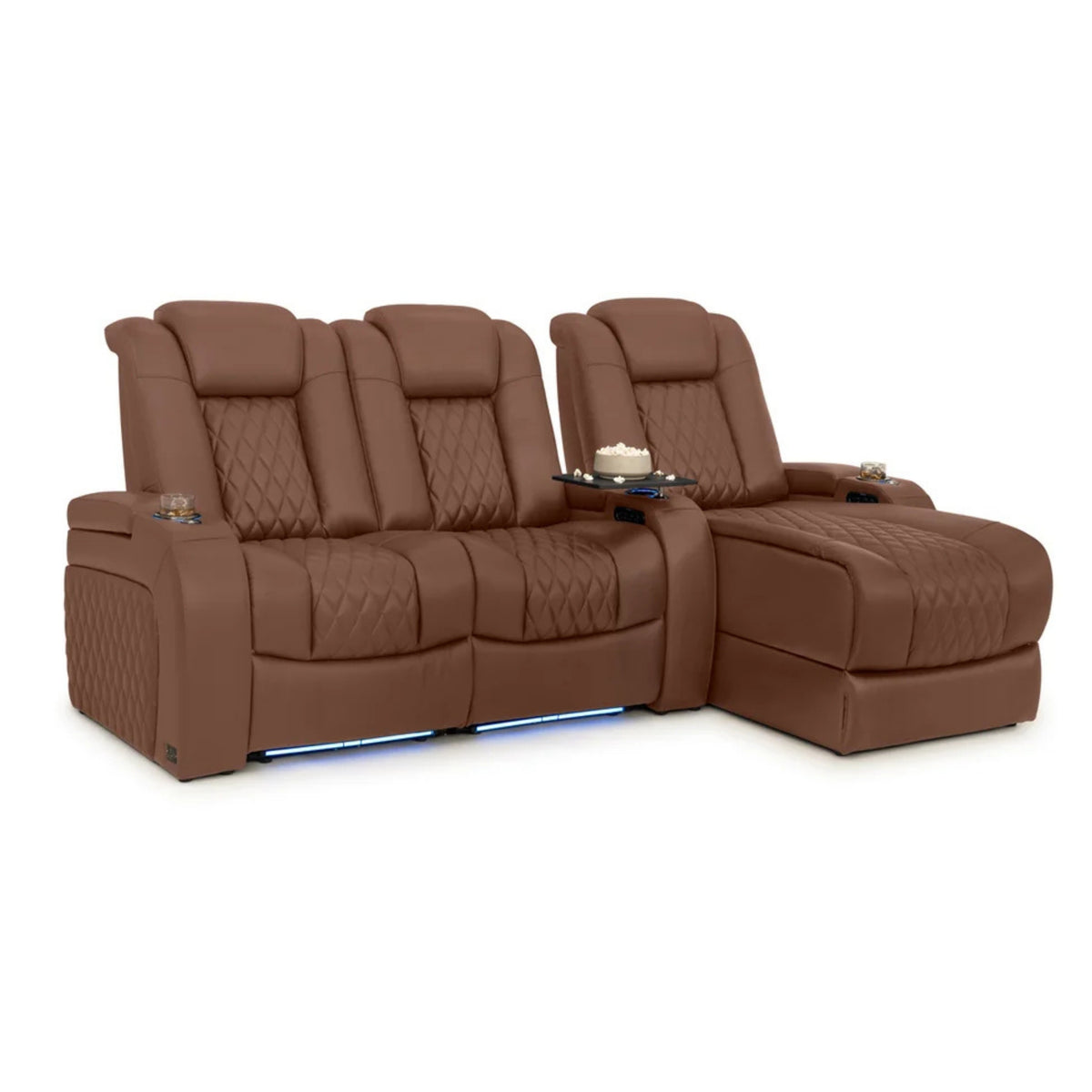 Diamante Chaise CoolZeroᵀᴹ Italian Leather Home Theater Seating