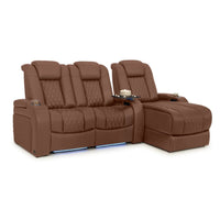 Diamante Chaise CoolZeroᵀᴹ Italian Leather Home Theater Seating