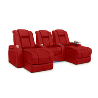 Diamante Chaise CoolZeroᵀᴹ Italian Leather Home Theater Seating