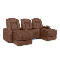 Diamante Chaise CoolZeroᵀᴹ Italian Leather Home Theater Seating