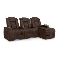 Diamante Chaise CoolZeroᵀᴹ Italian Leather Home Theater Seating