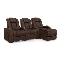 Diamante Chaise CoolZeroᵀᴹ Italian Leather Home Theater Seating