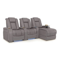 Diamante Chaise CoolZeroᵀᴹ Italian Leather Home Theater Seating