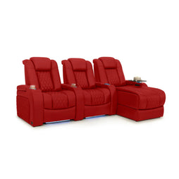 Diamante Chaise CoolZeroᵀᴹ Italian Leather Home Theater Seating