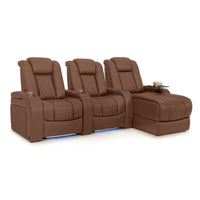 Diamante Chaise CoolZeroᵀᴹ Italian Leather Home Theater Seating