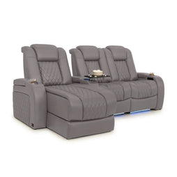 Diamante Chaise CoolZeroᵀᴹ Italian Leather Home Theater Seating