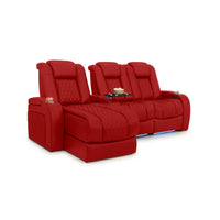 Diamante Chaise CoolZeroᵀᴹ Italian Leather Home Theater Seating
