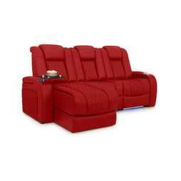 Diamante Chaise CoolZeroᵀᴹ Italian Leather Home Theater Seating