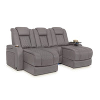 Diamante Chaise CoolZeroᵀᴹ Italian Leather Home Theater Seating