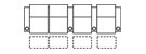 Row of 4 Left Loveseat 126.0"