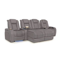Diamante Chaise CoolZeroᵀᴹ Italian Leather Home Theater Seating
