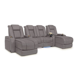 Diamante Chaise CoolZeroᵀᴹ Italian Leather Home Theater Seating