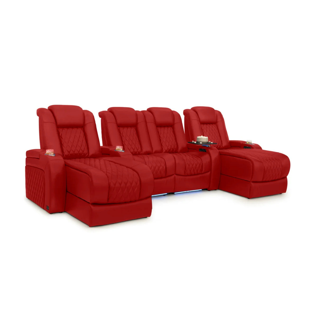 Diamante Chaise CoolZeroᵀᴹ Italian Leather Home Theater Seating