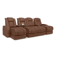 Diamante Chaise CoolZeroᵀᴹ Italian Leather Home Theater Seating